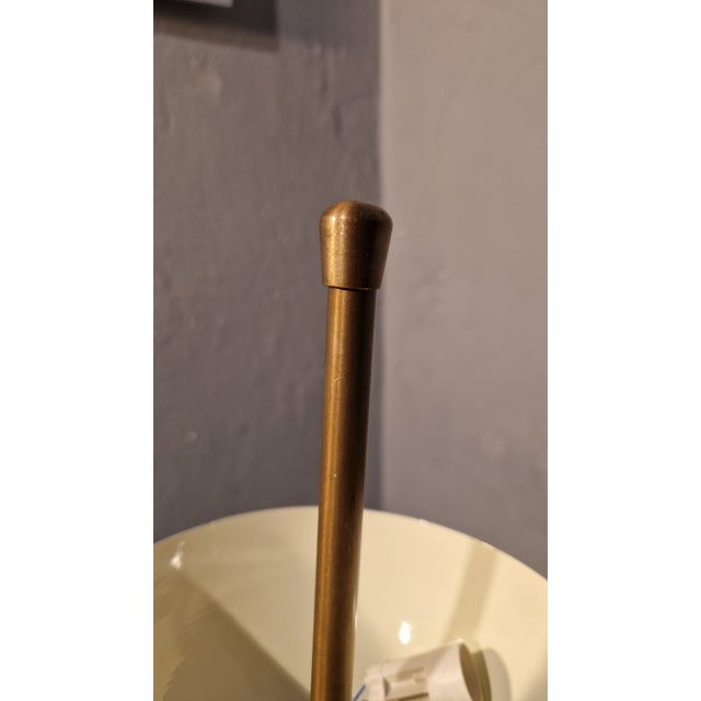 Wall Lamps in Brass with White Aluminum Cups in the style of Stilnovo, 1980s, Set of 2 For Sale - Image 6 of 18
