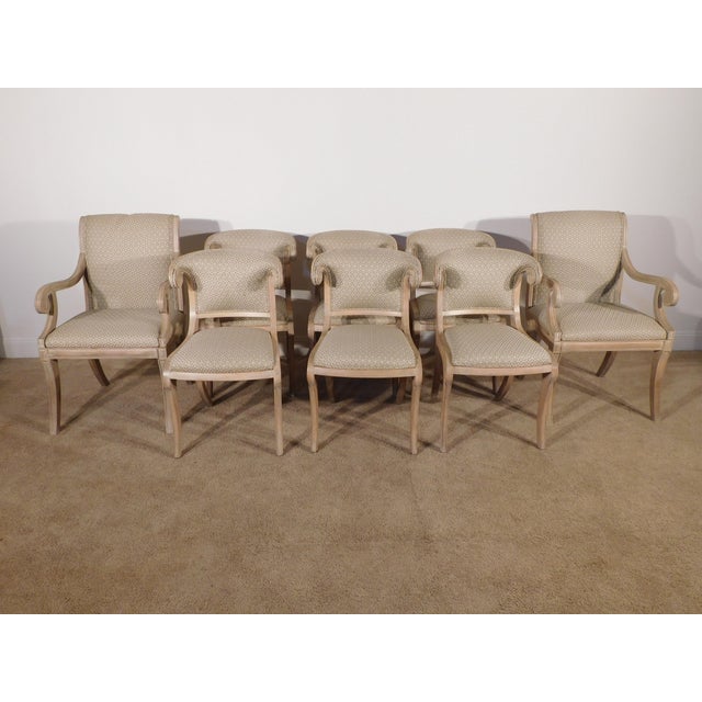 Wood Vintage Set of 8 Casa Stradivari Nyc Custom Klismos Dining Chairs 2 Arms 6 Sides For Sale - Image 7 of 18