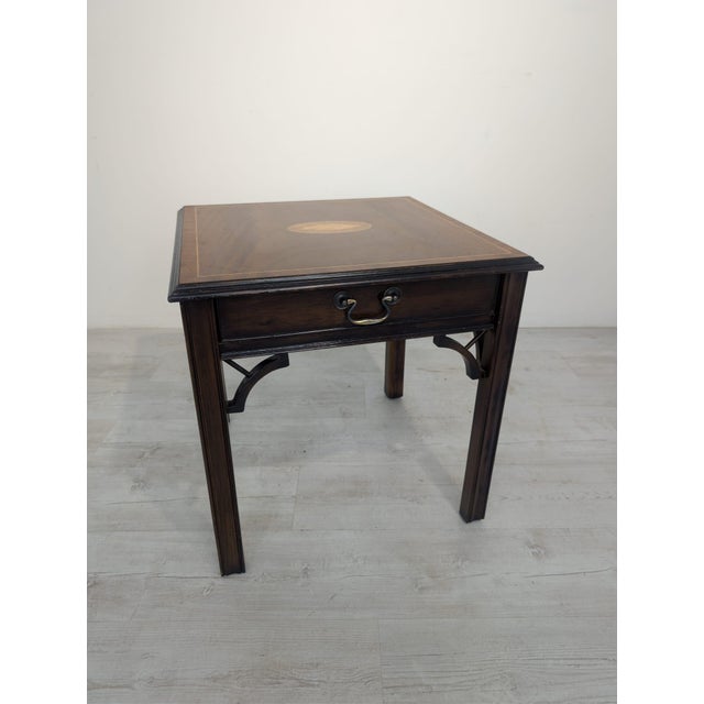 Chippendale Style Side Table with Inlaid Wood For Sale - Image 16 of 16