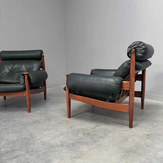 Green Lounge Chairs by Eric Merthen for Ire Möbel Ab, 1960s, Set of 2 For Sale - Image 8 of 16