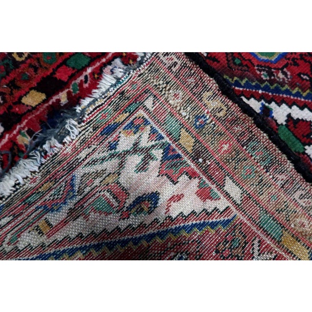 1970s Handmade Vintage Persian Hamadan Rug 2.3' X 3.9' For Sale - Image 11 of 12