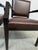 Brown Christian Liaigre Fauteuils Neoclassical Arm Chairs, Pair For Sale - Image 8 of 12
