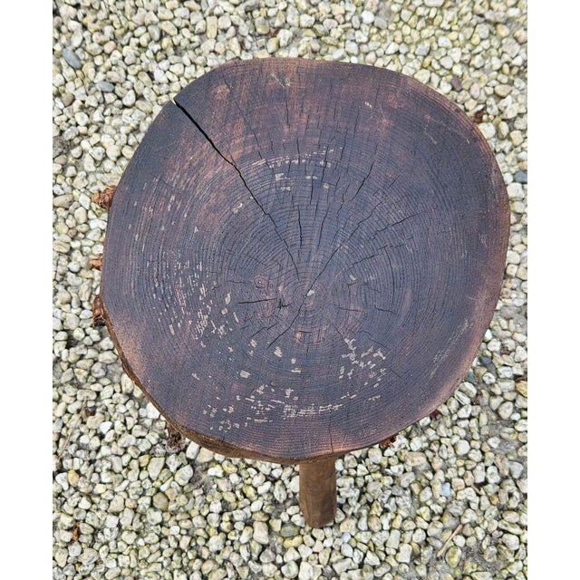Brutalist Tripod Stool, 1925 For Sale - Image 6 of 8