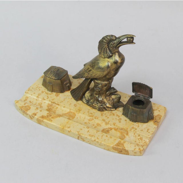 Art Deco Marble Inkwell Set, 1930s For Sale - Image 3 of 5