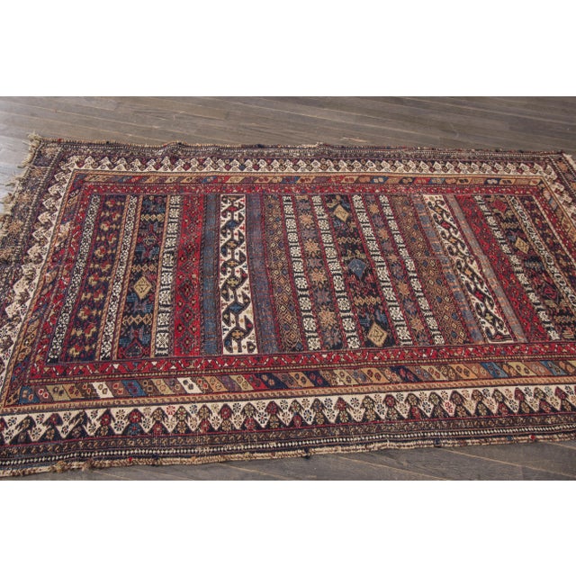 Textile Mid-20th Century Vintage Caucasian Shirvan Rug- 4'8" X 7'6" For Sale - Image 7 of 8