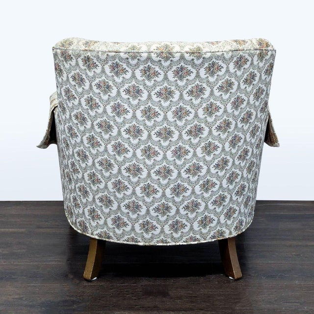 1990s Classic Vintage Lounge Chair With Patterned Upholstery For Sale - Image 5 of 8