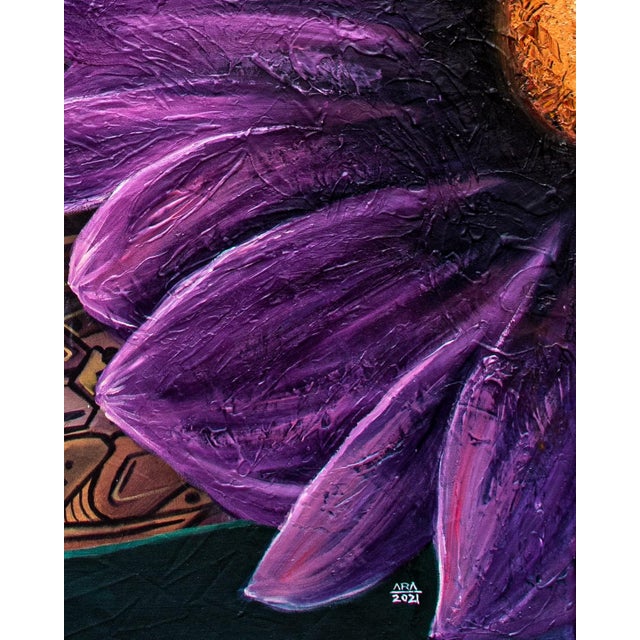 Modern "See the Sun", Oil and Acrylic Painting on Canvas For Sale - Image 3 of 4