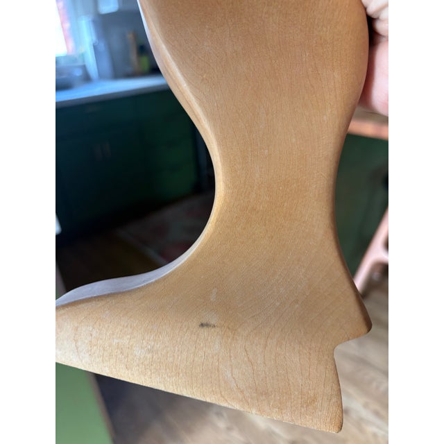 1978 H. Baigmohammad Signed Hand-Carved Modernist Wood Geese Sculptures – Pair For Sale - Image 9 of 9