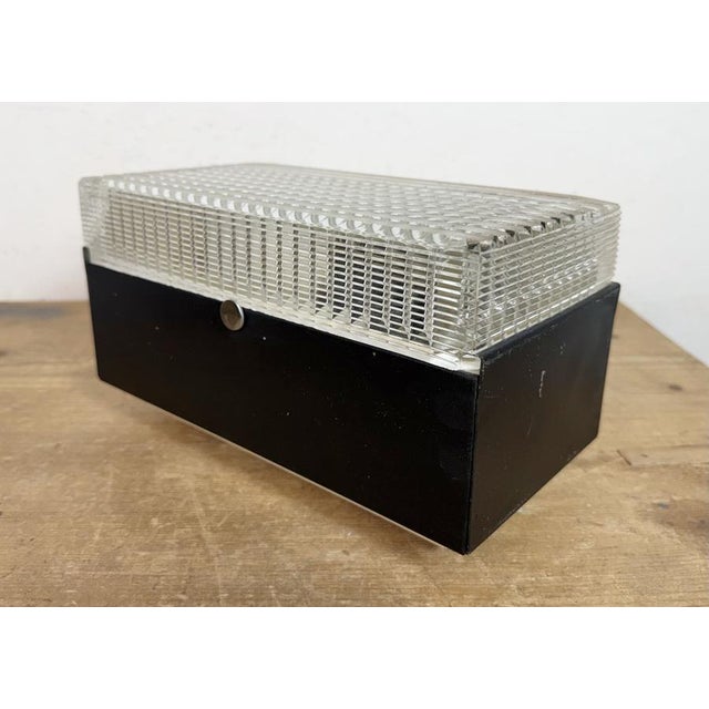 Metal Vintage Glass Wall Light from Napako, 1970s For Sale - Image 7 of 18