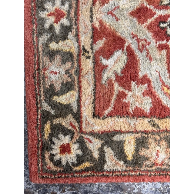 Cream 2ft 6in × 9ft 1in Traditional Floral Wool Runner Rug For Sale - Image 8 of 12