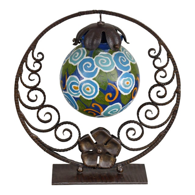 1930s French Art Deco Table Lamp by Adrien Mazoyer - France For Sale