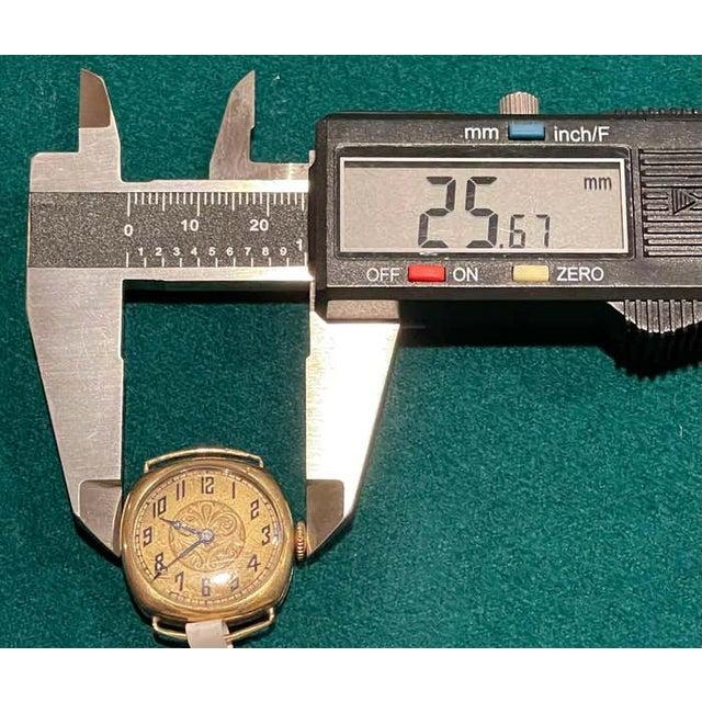 14 Karat Yellow Gold Concord Watch Head Fancy Art Deco Style Dial. This watch was recently serviced and works fine.