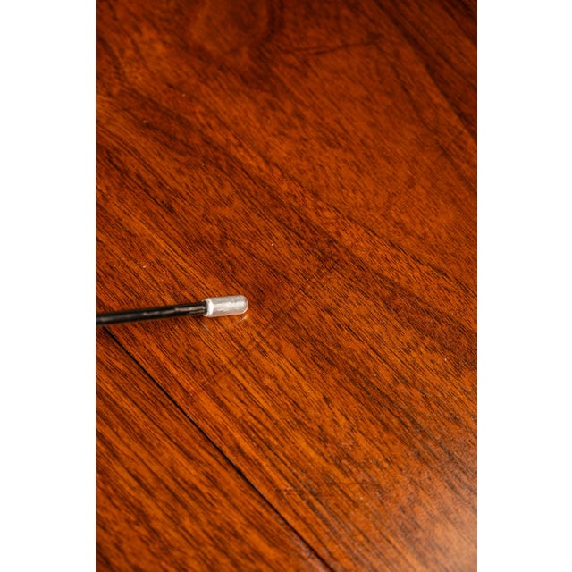 Rare Mid-Century Modern Extension Dining Table in Walnut W/ 2 Leaves Attributed to Singer and Sons, Usa, C. 1960's For Sale - Image 17 of 18