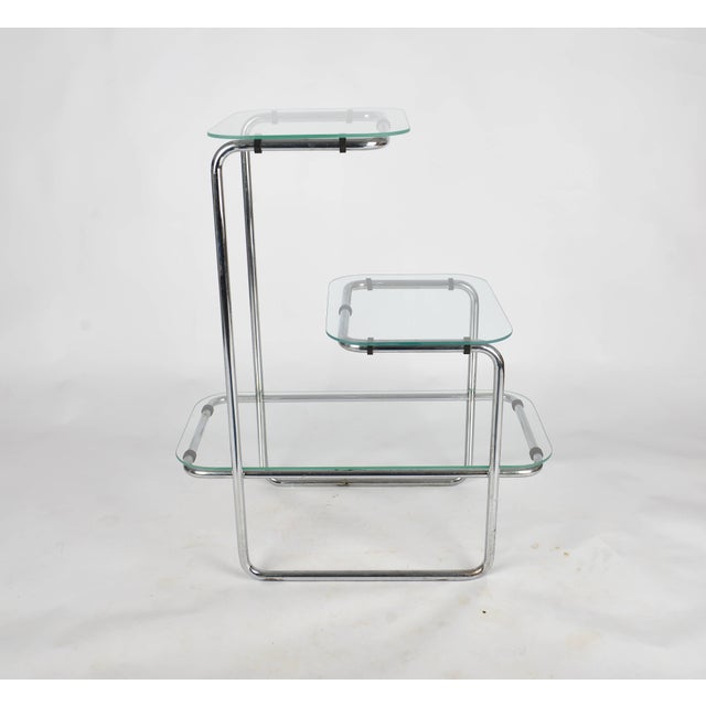 Thonet Bauhaus Chrome-Plated Model B 136 Flower Stand by Emile Guillot for Thonet, 1930s For Sale - Image 4 of 7