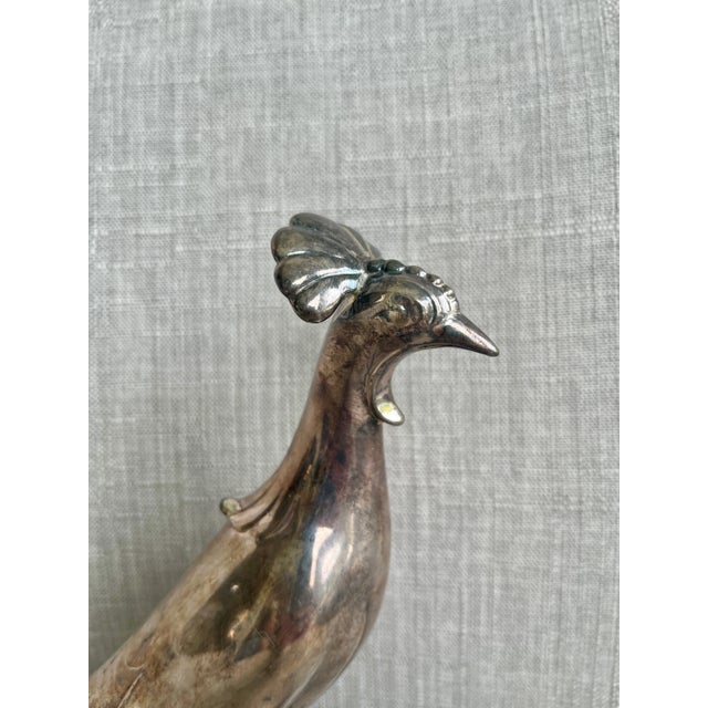 Metal 1960s Alfred Flauder for Weidlich Brothers Silver-Plated Birds Figurines- Set of 2 For Sale - Image 7 of 16
