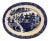 English Blue and White Royal Worcester Vitreous Platter For Sale
