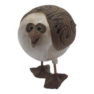 Late 20th Century Studio Pottery Seagull Sculpture by Susan Davis For Sale
