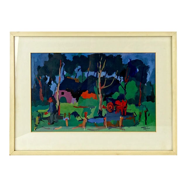 Henri Titselaar, Farmers Yard, Oil Painting For Sale