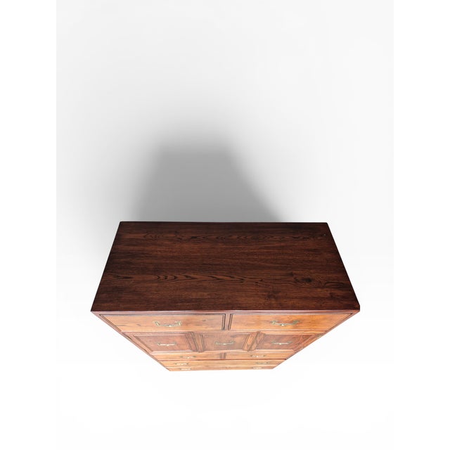 1970s 1970s Henredon Artefacts Gentleman’s Chest in Warm Oak Finish For Sale - Image 5 of 16