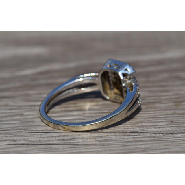 2000 - 2009 The San Fernando: Black and White Diamond Halo Ring For Sale - Image 5 of 10