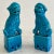 1950s Ceramic Small Asian Turquoise Foo Dogs - a Pair For Sale - Image 5 of 10
