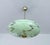 Modern Large Art Deco Pendant Light in Green Marble Glass, 1930s For Sale - Image 3 of 12