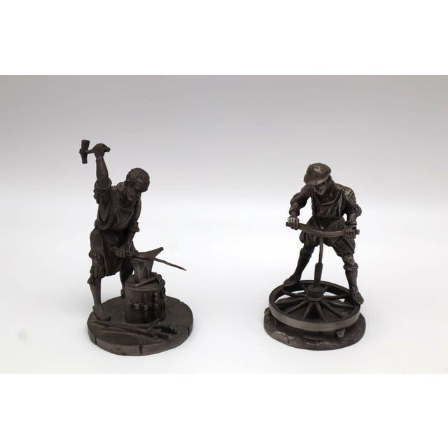 Vintage Pewter Guild Sculptures by Quirin Roth, 1970s, Set of 6 For Sale - Image 4 of 9