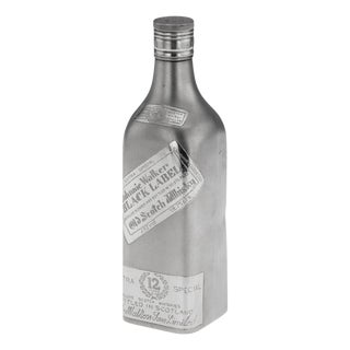 Small 20th Century Novelty Silver Whisky Bottle from Johnnie Walker For Sale