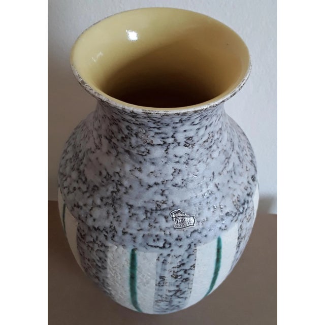 Vintage German Ceramic Vase with Geometric Patterns, 1960s For Sale - Image 3 of 5