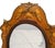 Antique Italian Inlaid Satinwood & Giltwood Shield Form Mirror For Sale - Image 4 of 4