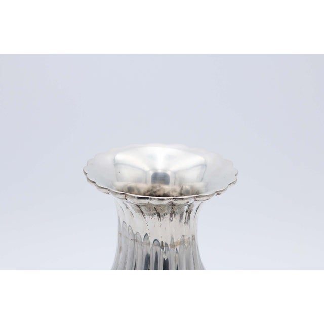 Spiral Gummed Silver Jug with Scalloped Rim For Sale - Image 3 of 5