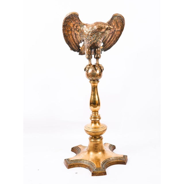 Antique Scottish Ecclesiastical Brass Eagle Lectern, 1890s For Sale - Image 6 of 18