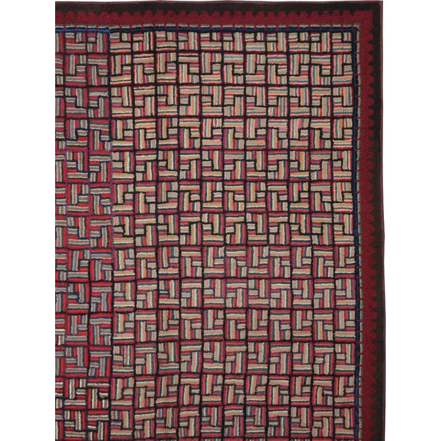 American Galerie Shabab Collection Mid-20th Century American Hook Rug For Sale - Image 3 of 11