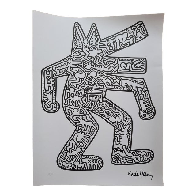 After Keith Haring, Dancing Dog, 1987, Screen Print For Sale