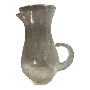 Vintage Heritage by Princess House Detached Handle Etched Glass Pitcher