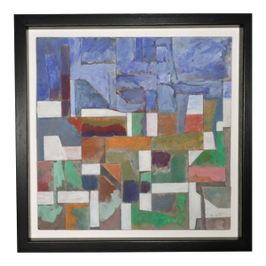 Robert J. Wirth Collage Painting, Titled "Landscape"