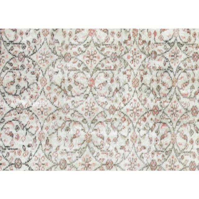 1960s Turkish Oushak Rug. Handwoven with wool on wool foundation in the Oushak region of Western Turkey. The Anatolian...