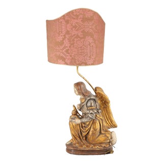 Large Antique Angel Lamp For Sale