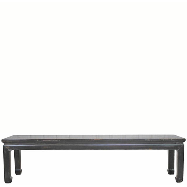 82" Long Vintage Solid Elm Bench For Sale