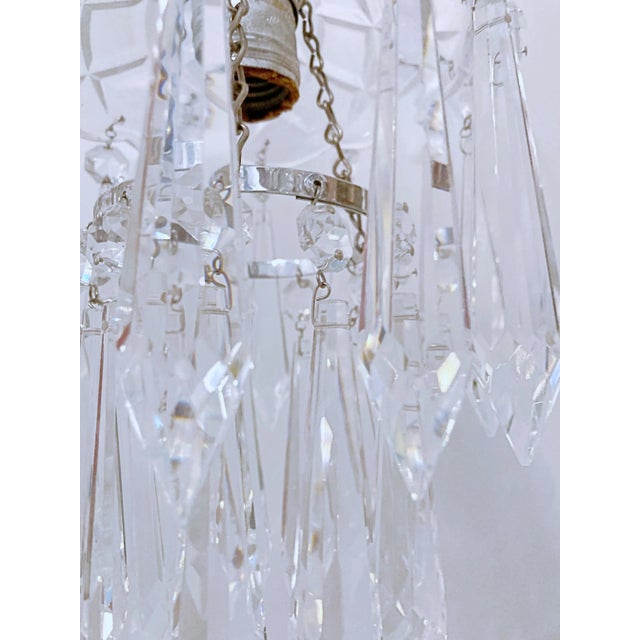 1950s 1950s Vintage Layered Chandelier With Cut Glass Dish For Sale - Image 5 of 8