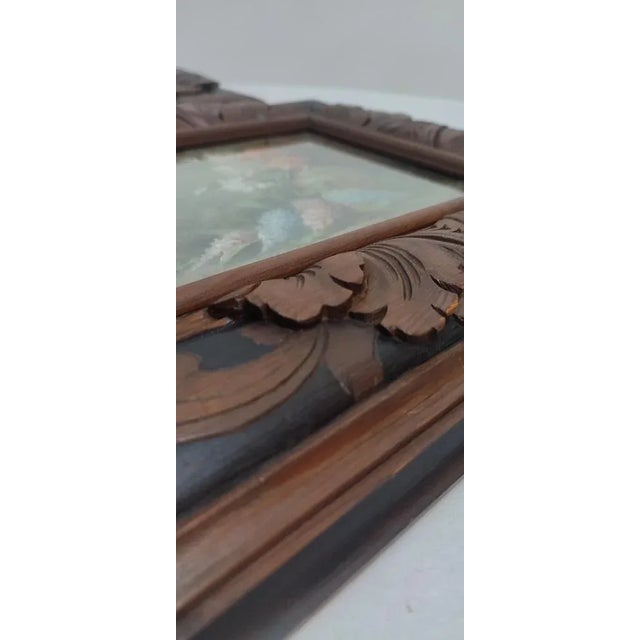 Wood Paintings, Spain, 1950s, Oil on Cardboard, Framed, Set of 2 For Sale - Image 7 of 16