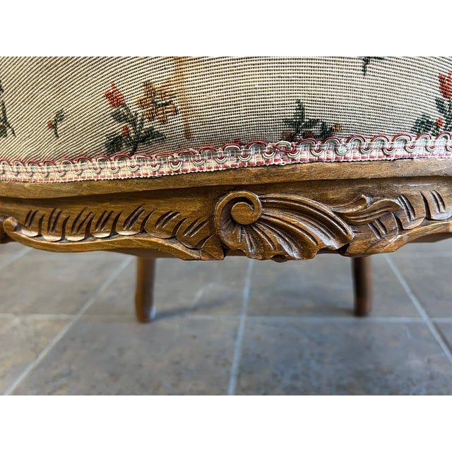 Auburn Late 19th Century Walnut Louis XV Armchair Frame For Sale - Image 8 of 8