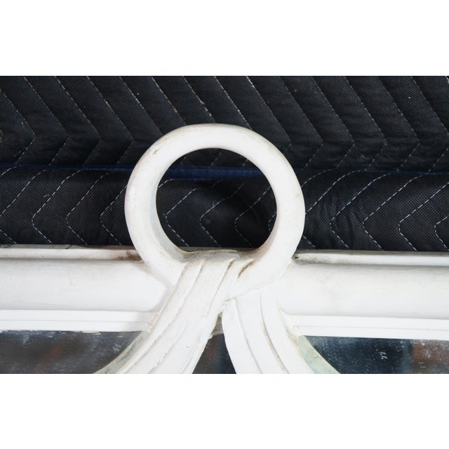 Neoclassical Hollywood Regency White Boho Chic Ring Swag Vanity Mirror 46" For Sale - Image 4 of 10