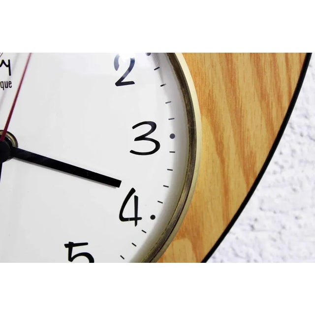 Boho Chic Formica Clock by Japy France, 1970s For Sale - Image 3 of 12