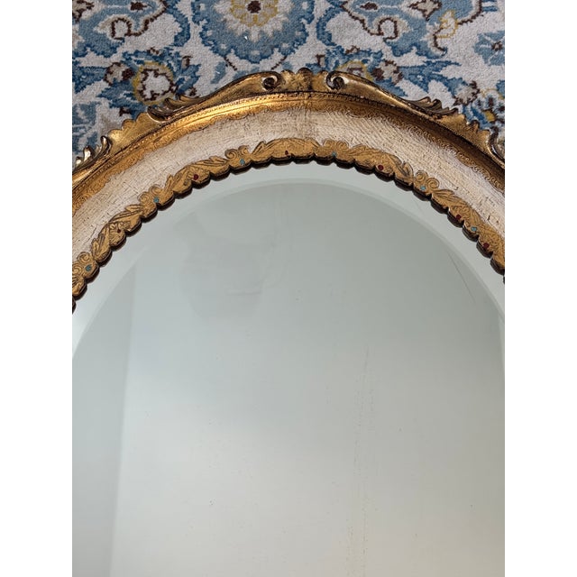 Cream 20th Century Florentine Giltwood Mirror For Sale - Image 8 of 12