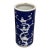 Chinoiserie Style Blue + White Ceramic Umbrella Stand, Vintage For Sale