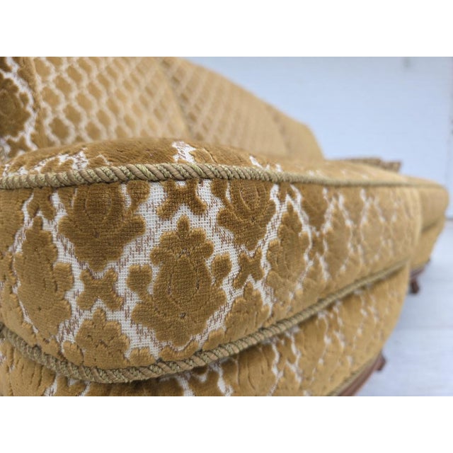 Vintage Danish Three-Seater Sofa in Furniture Velour, 1950s For Sale - Image 9 of 18