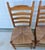 American Mid 20th Century Set of 6 Ladder Back Shaker Farm House Chairs With Rush Seats For Sale - Image 3 of 17