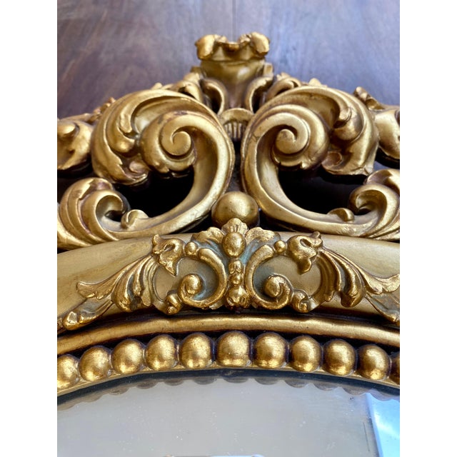 Large Antique French Monumental Gold Leaf Gilt Mirror, 1890 For Sale - Image 16 of 18
