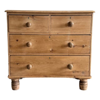 Antique English Pine Dresser/Chest of Drawers For Sale